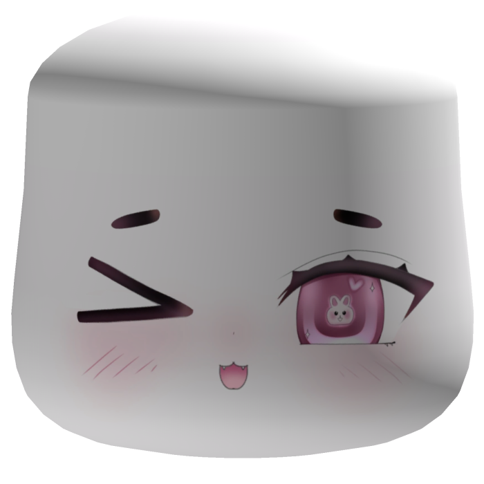 [free] cute pink bunny glimmer Winky face :>