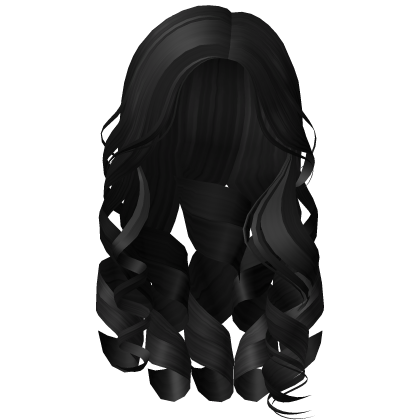 ♡ Black Long Curly Beach Princess Roblox item