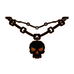 [FREE] Sinister Neon Orange skully chain