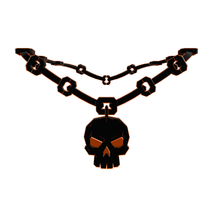 [FREE] Sinister Neon Orange skully chain