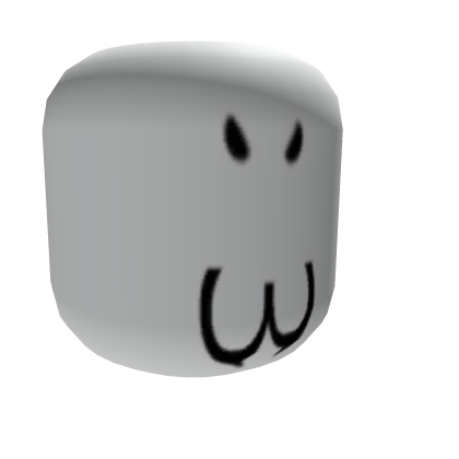 classic evil cat face white Roblox item