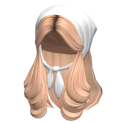 Preppy Tucked Hair w/ Cute Bandana (Honey Blonde) Roblox item