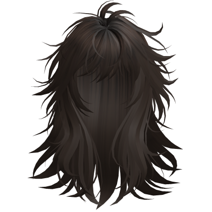 Brown Long Layered Anime Wolfcut Roblox item