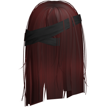 Horror Red Short Hair w Black Bandages
