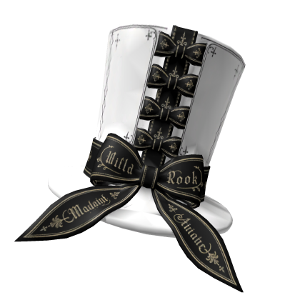 Maximalism Gothic Vkei Emo Hat WHITE BLACK #7XX