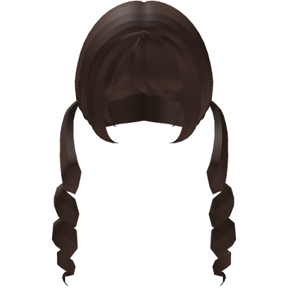 (FREE UGC) cute brown pigtails ꒰code : babo꒱ Roblox item