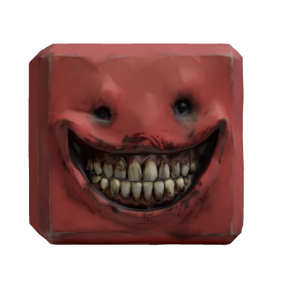 Red Scary Horror Monster Head