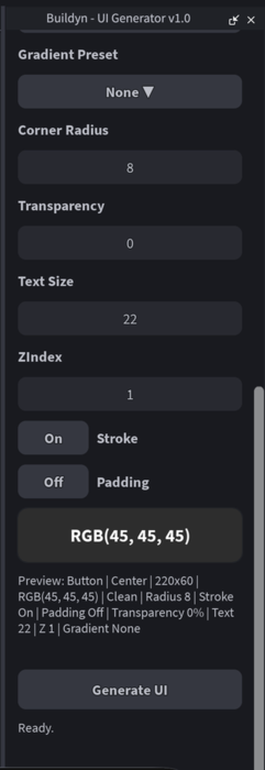 Buildyn - UI Generator v1.0 preview 1
