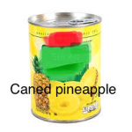 The caned pineapples