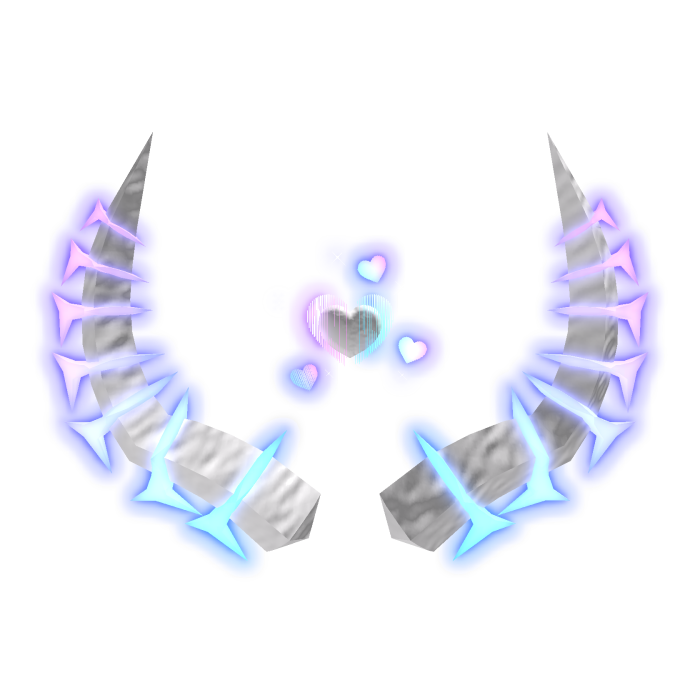 Glowing BluePurple Heart Changing Color Horn White