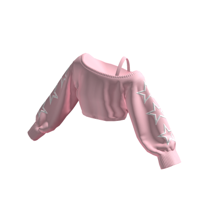 Stars Off Shoulder Oversized Sweater (Cropped) thumbnail
