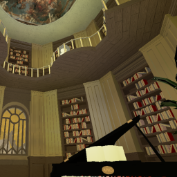 Library and train station icon
