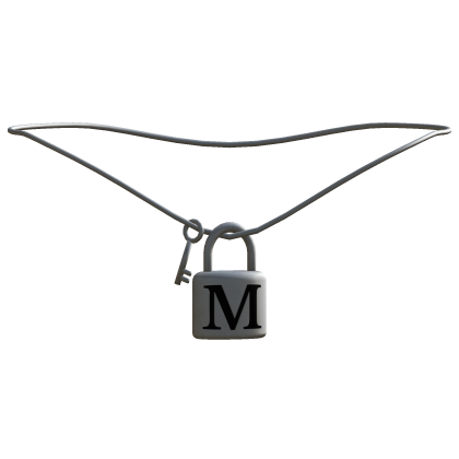 1.0 Silver Key Lock Initial - M