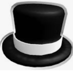 Black and white Top hats