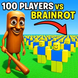 [NEW!] 100 Players vs 1 Brainrot 🧠 icon
