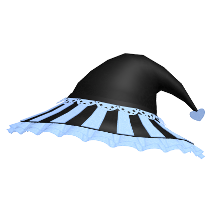 🐈‍⬛Halloween Lace Witch Hat in Black & Blue Roblox item