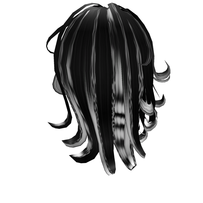 Gyaru Bouncy Layered Curls White Stripes