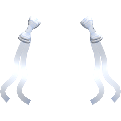 ꒰♡꒱ adorb long thick ribbon addon in blue Roblox item