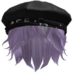 Fluffy Boy Hair W/ Beret (Lavender) 
