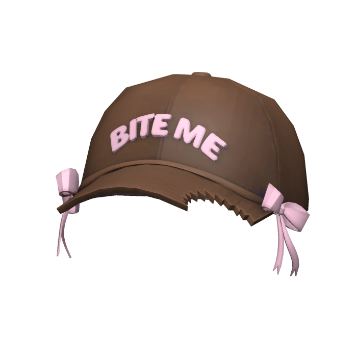 [NEW 🚨] "BITE ME" Cap with Bows in Brown/Pink