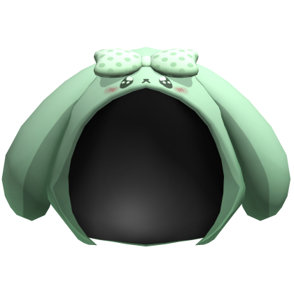 Green Kawaii Dog Plush Hood
