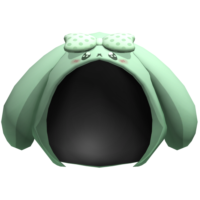 Green Kawaii Dog Plush Hood