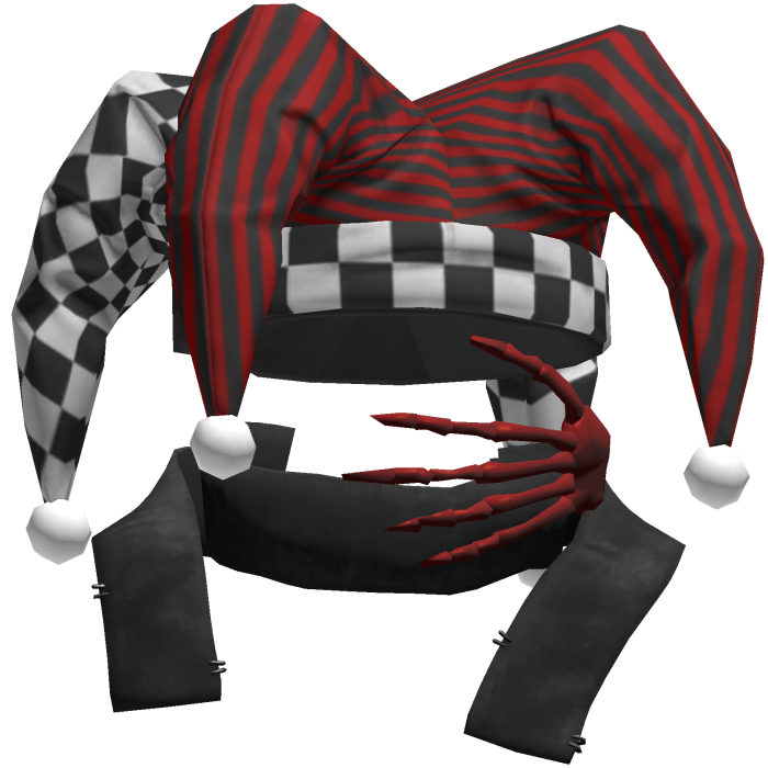 Black & Red Jester Clown Hat Vkei Emo Dashie Hair