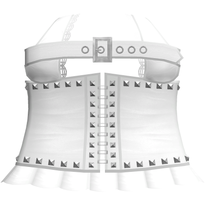 emo gothic studded corset dress in white Roblox item