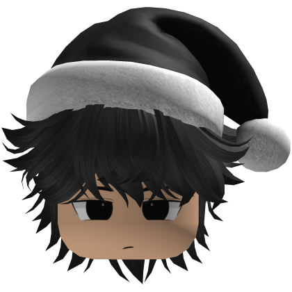 Beautiful hair emo y2k Christmas beret (Black)