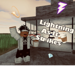 Lightning as it strikes