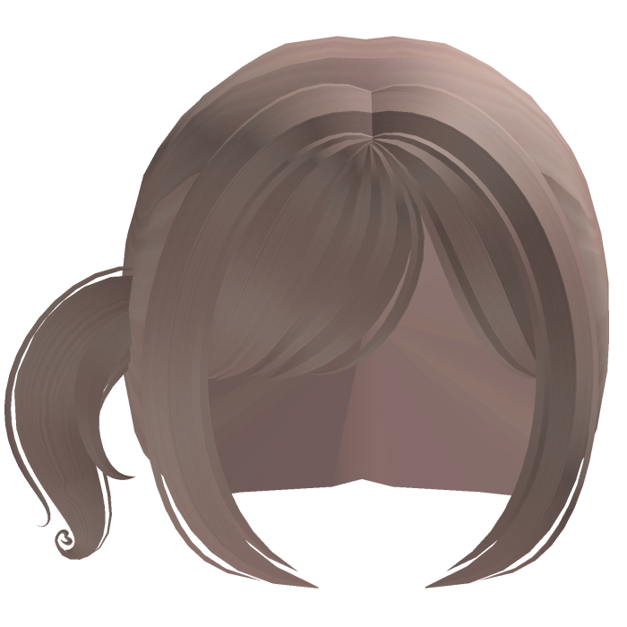 Cute Side Pigtail in Milk Tea
