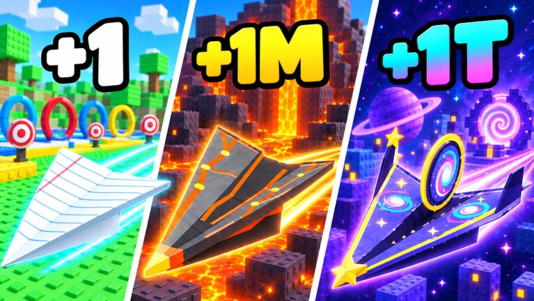 +1 Paper Plane Flight — official Roblox game image