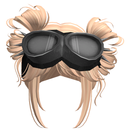 Blonde Grungy Hair with Y2K Goggles Roblox item