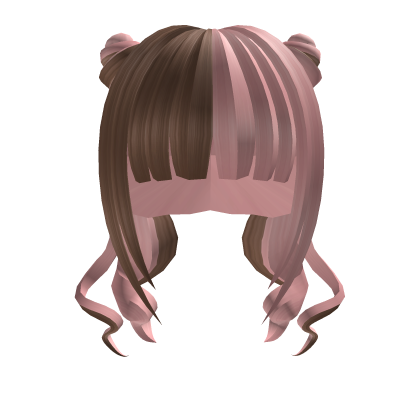 Rosy Mocha Twin Tails Hair Roblox item