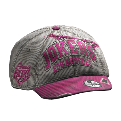 Side Pink Jokers Grunge Distressed Y2K Cap Roblox item