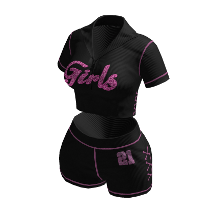 black y2k star girls outfit set thumbnail