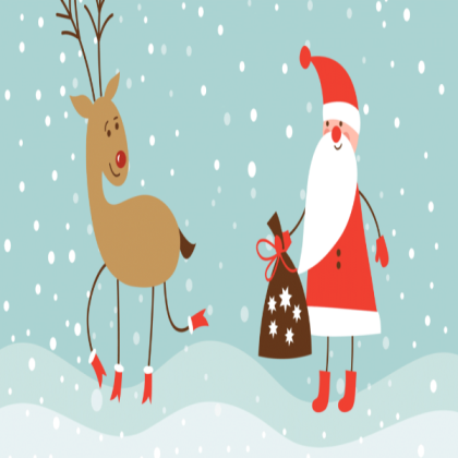 Santa and Rudolph Cartoon Roblox decal