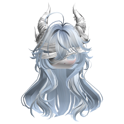 Horned Anime Demon Wolfcut (Black)