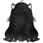 Black Hair w Cat Ears