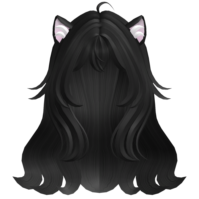 Black Hair w Cat Ears