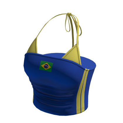Y2K Brazil Halter Crop Top thumbnail