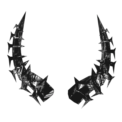 [ANIMATED] Grey Glitch Spiked Horns