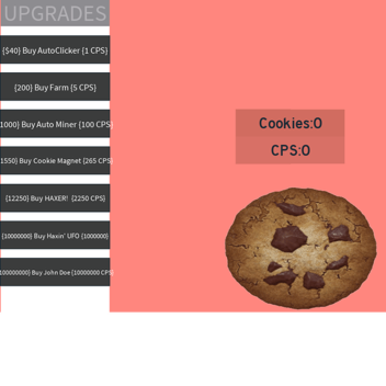 Cookie Clicking Simulator!