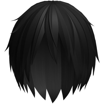 black messy anime kirito hair Roblox item