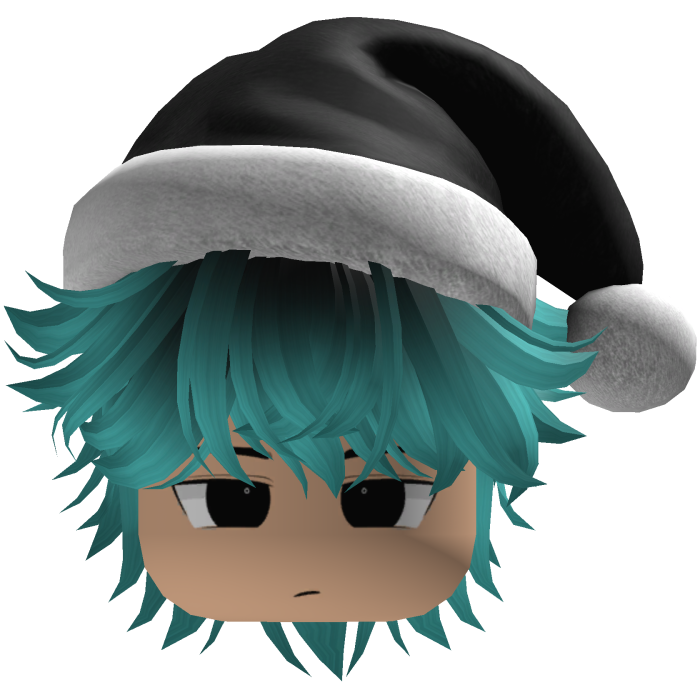 Beautiful hair emo y2k Christmas beret (Blue)
