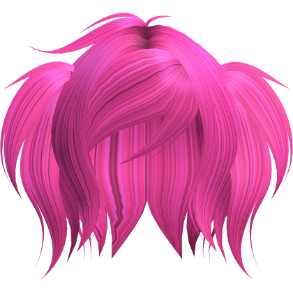cute emo short fluffy moe pigtails in hot pink
