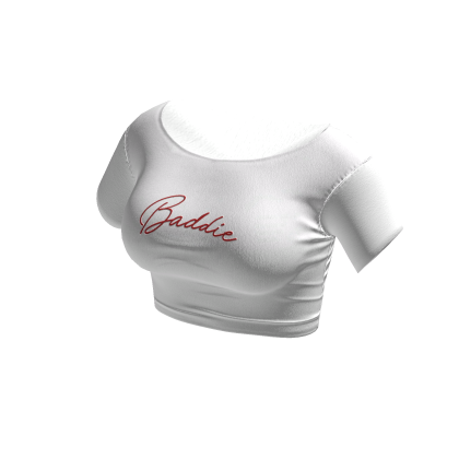 WHITE BADDIE CROP TOP - MKJZT