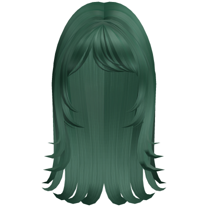Cute Side Swept Layered Hair (Green)