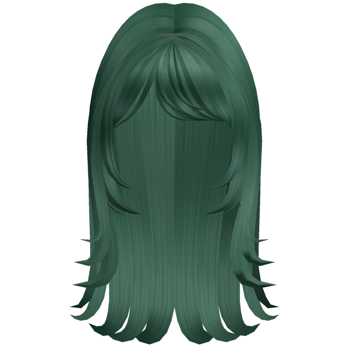 Cute Side Swept Layered Hair (Green)