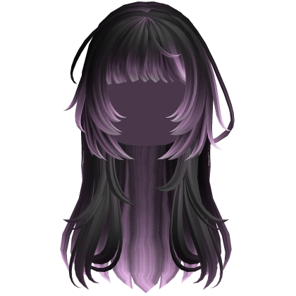 Black Pink Punk Flowy Girl Hair